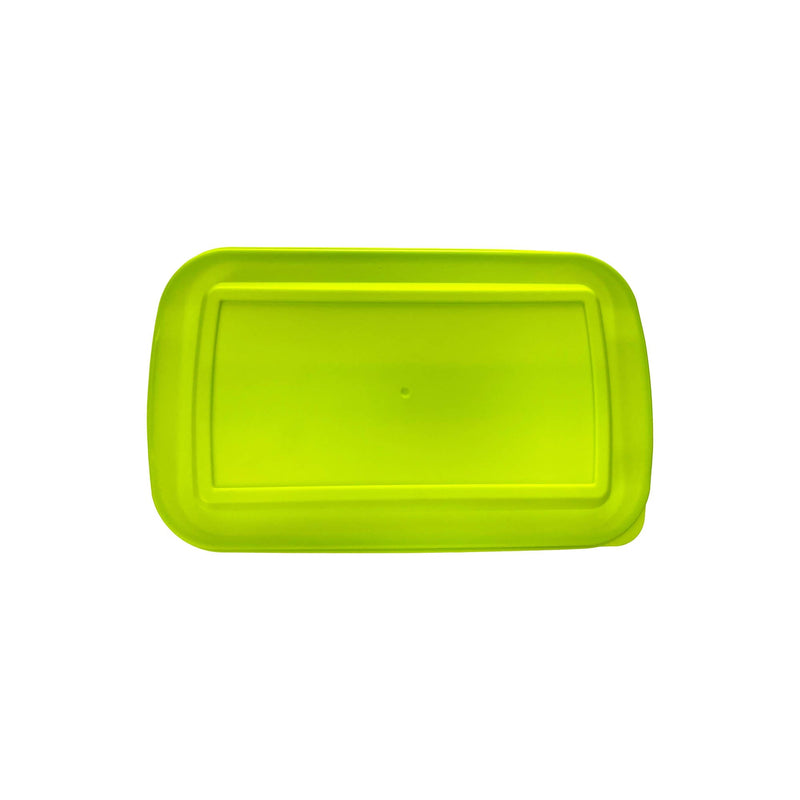 TALIONA BOROSILICATE  GLASS RACTANGLE BAKEWARE WITH LID 1.6 LITER, GREEN/CLEAR COLOR