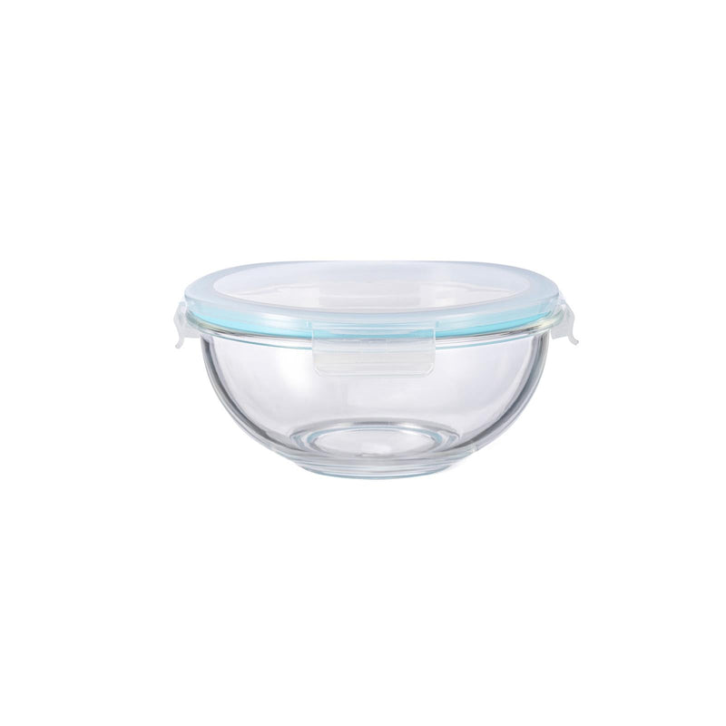 TALIONA BOROSILICATE GLASS MIXING BOWL WITH LID 1 LITER/18.2 CM, CLEAR