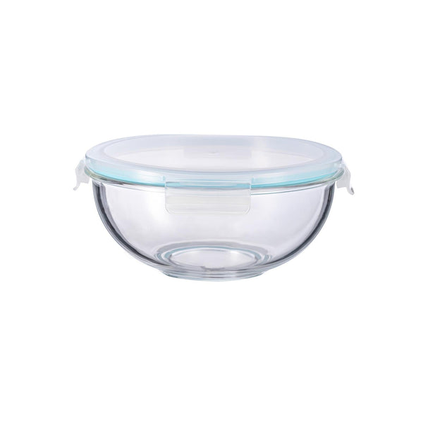 TALIONA BOROSILICATE GLASS MIXING BOWL WITH LID 2 LITER/22.2 CM, CLEAR