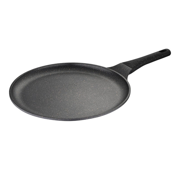 WELLBERG GRANIT LINE  CAST ALUMINIUM NON-STICK PANCAKE PAN 32 CM WITH INDUTION BOTTOM, GREY COLOR