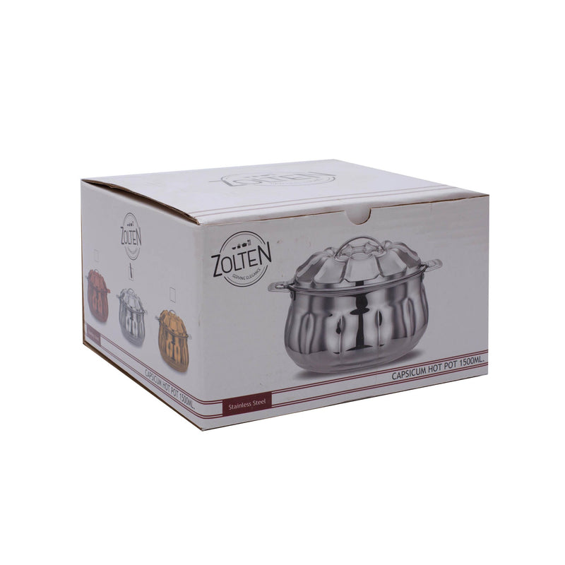 ZOLTEN STAINLESS STEEL CAPSICUM HOTPOT 1.5 LITER, GOLD COLOUR