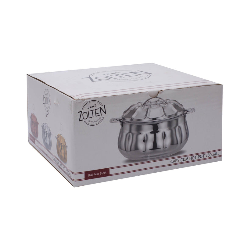 ZOLTEN STAINLESS STEEL CAPSICUM HOTPOT 2.5 LITER, GOLD COLOUR