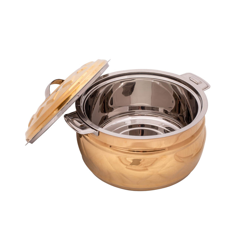 ZOLTEN STAINLESS STEEL NEW DIAMOND HOTPOT 1.5 LITER, GOLD COLOUR