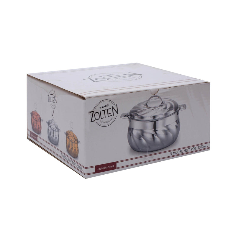 ZOLTEN STAINLESS STEEL S HOTPOT 3.5 LITER, SILVER COLOUR