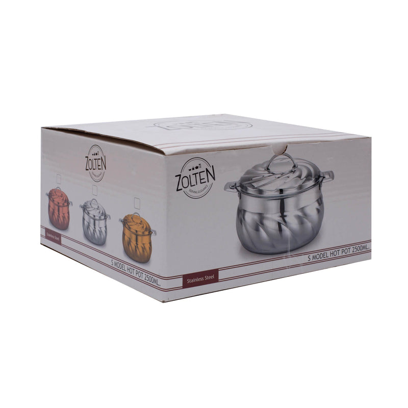 ZOLTEN STAINLESS STEEL S HOTPOT 2.5 LITER, GOLD COLOUR